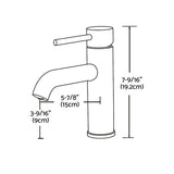Sleek Black Cefito Basin Mixer Tap Faucet - Front View