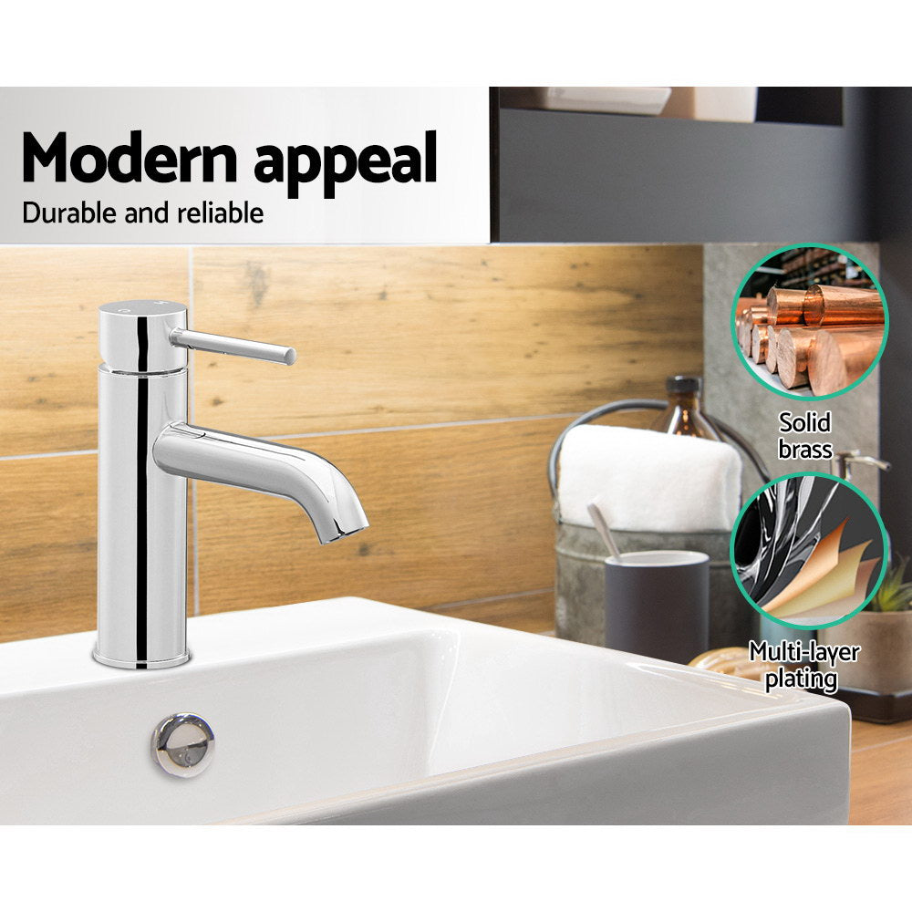 Modern Chrome Cefito Basin Mixer Tap with Drip-Free Ceramic Technology