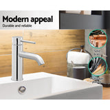 Modern Chrome Cefito Basin Mixer Tap with Drip-Free Ceramic Technology - Top-Down View