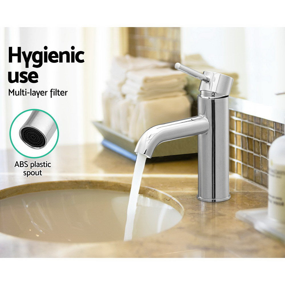 Modern Chrome Cefito Basin Mixer Tap with Drip-Free Ceramic Technology