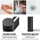 Cefito Modern Black Bathroom Mixer Faucet with Leak-Free Ceramic Cartridge - 45-Degree Angle