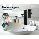 Cefito Modern Black Mixer Tap – Elegant and Sturdy Bathroom Solution - Top-Down View