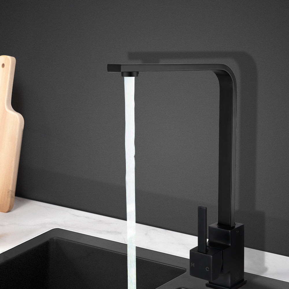 Modern Black 360° Swivel Kitchen Faucet with Leak-Proof Technology