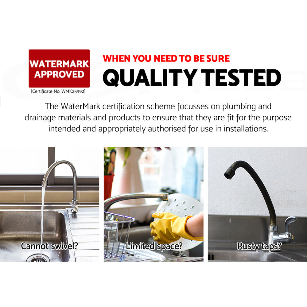 Cefito Stylish Silver Gooseneck Kitchen Faucet