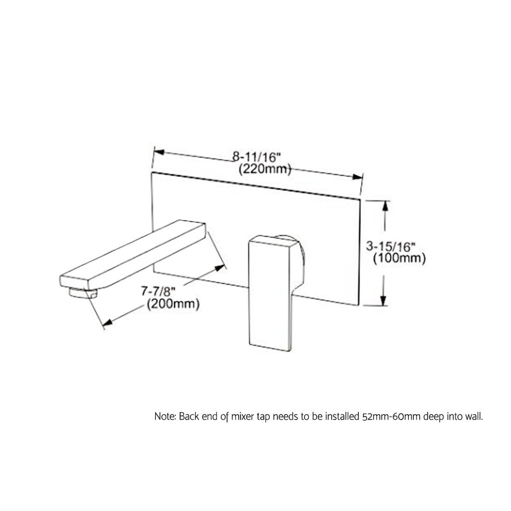 Cefito Premium Wall-Mounted Silver Basin Mixer Tap - Elegant Brass Faucet