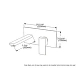 Cefito Premium Wall-Mounted Silver Basin Mixer Tap - Elegant Brass Faucet - Side View