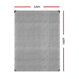 Instahut Heavy Duty 3.6x4.8m Waterproof Poly Tarp - Silver UV-Resistant Cover - Side View