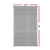 Heavy-Duty 3.6x6m Waterproof Polyethylene Tarp - UV-Resistant Camping Cover - Front View