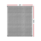 Heavy-Duty 3x3.6m Waterproof Poly Tarp for Camping and Outdoor Use - Front View