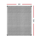 Heavy-Duty Instahut 6x7.3m Waterproof Poly Tarp - UV-Resistant Silver Cover - Front View