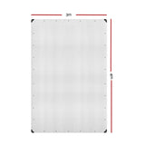 Instahut Tarp Tarpaulin 3x4m Canvas Heavy Duty Camping Cover Clear