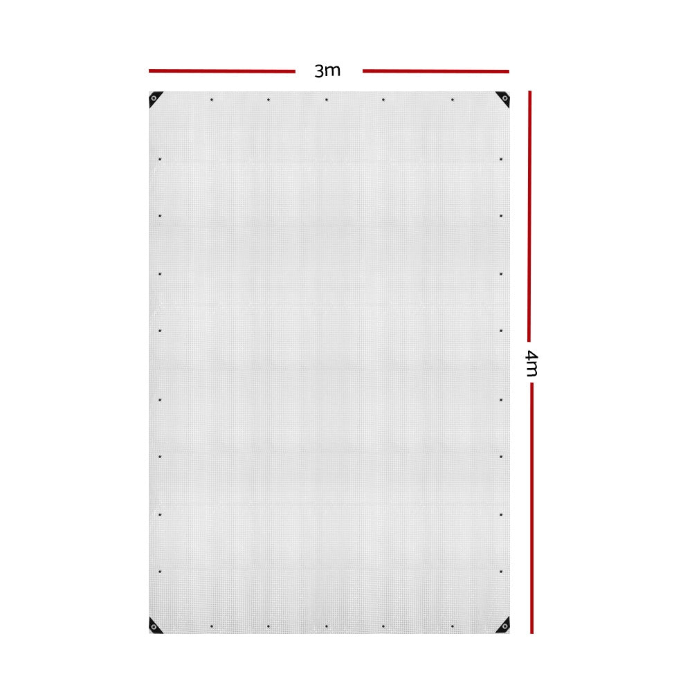 Heavy Duty 3x4m Instahut Polyethylene Tarp - Waterproof Camping Cover