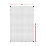 Heavy Duty 3x4m Instahut Polyethylene Tarp - Waterproof Camping Cover - Front View