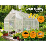 Instahut Heavy-Duty Waterproof Poly Tarp - 4x5m UV-Resistant Cover with Reinforced Edges - Top-Down View