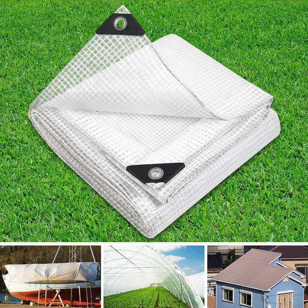 Instahut Heavy-Duty Waterproof Poly Tarp - 4x5m UV-Resistant Cover with Reinforced Edges