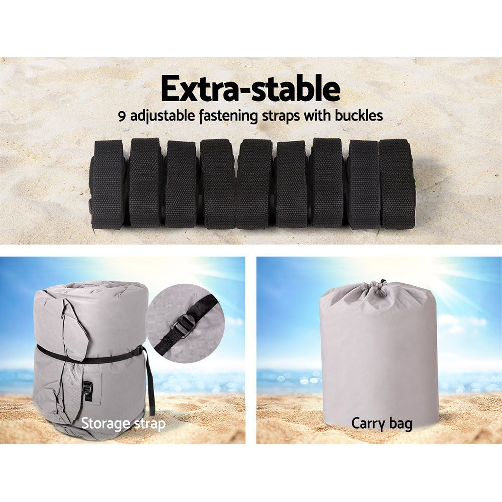 Heavy-Duty Waterproof Boat Cover for 14 to 16 Foot Vessels - Grey