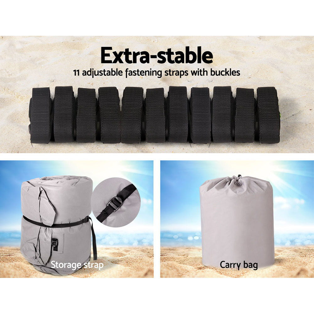 Waterproof Grey Boat Cover for 16 to 18.5 Foot Vessels
