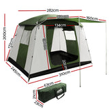 Weisshorn 6-Person Family Camping Dome Tent with Weatherproof Design - Side View