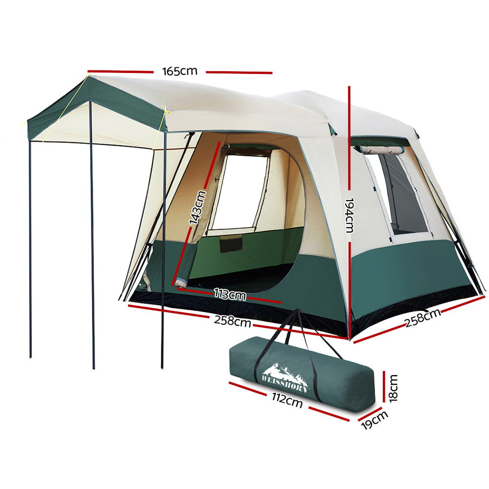 Weisshorn Easy Setup 4-Person Family Camping Dome Tent with Instant Pop-Up Design