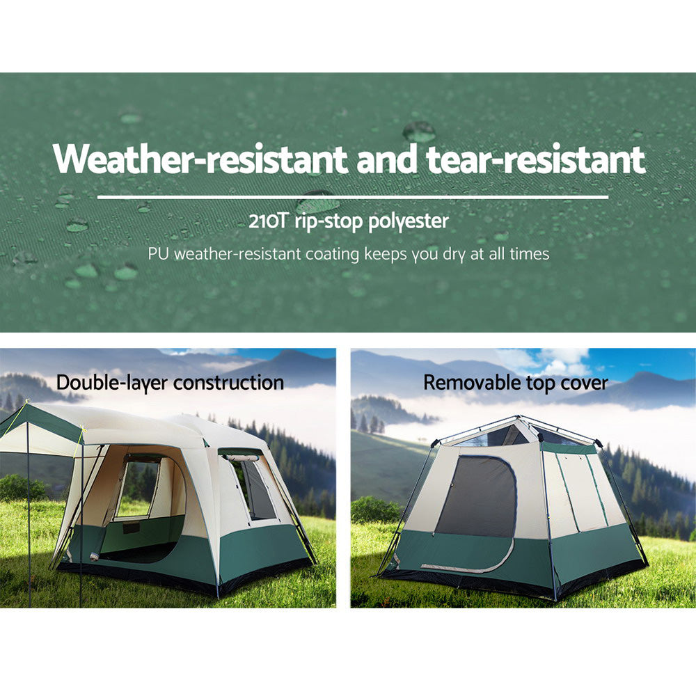 Weisshorn Easy Setup 4-Person Family Camping Dome Tent with Instant Pop-Up Design