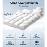 Giselle Premium King Single Bamboo Fibre Pillowtop Mattress Protector - Front View
