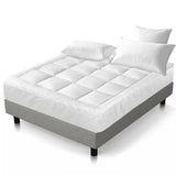 Giselle Premium Bamboo Fibre Queen Mattress Topper with Pillowtop Protection