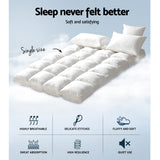 Giselle Premium Bamboo Fibre Pillowtop Mattress Protector for Single Beds - Front View