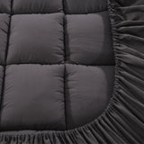 Giselle Luxury King Mattress Topper with 1000GSM Bamboo Charcoal Microfibre Filling - Top-Down View