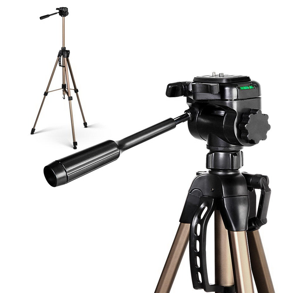 160cm Lightweight Aluminium Tripod with Dual Bubble Levels for Cameras and Camcorders