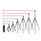 2-in-1 Versatile Camera Tripod and Monopod with Ball Head for DSLR - Side View