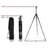 173cm Professional Magnesium Alloy Tripod with Smooth Ball Head for Digital Cameras and Camcorders - Front View