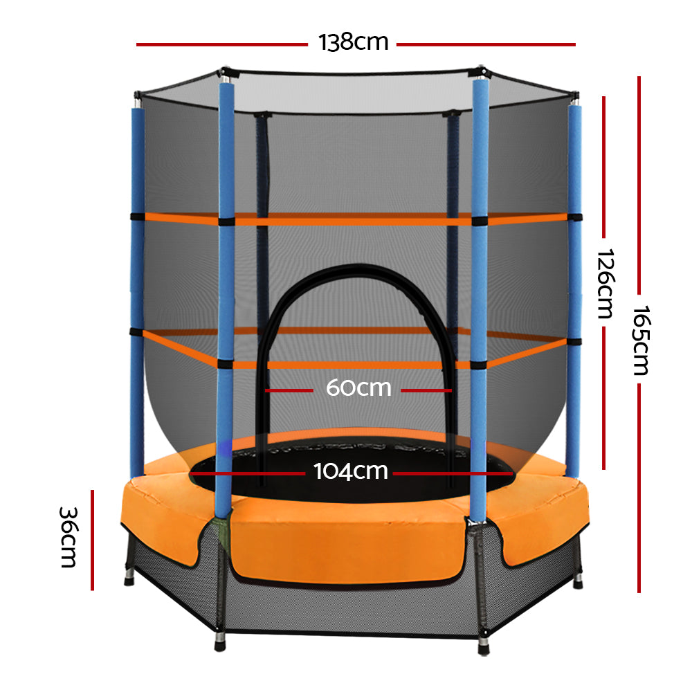 Everfit Mini 4.5FT Trampoline for Kids - Safe Indoor/Outdoor Fun with Enclosure