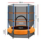 Everfit Mini 4.5FT Trampoline for Kids - Safe Indoor/Outdoor Fun with Enclosure - Front View