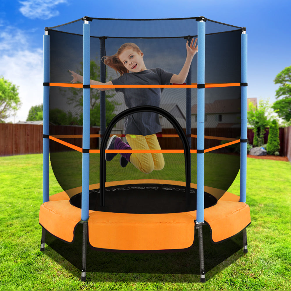 Everfit Mini 4.5FT Trampoline for Kids - Safe Indoor/Outdoor Fun with Enclosure