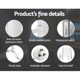 Portable Electric Towel Warmer Rack with Timer - Aluminium Heated Towel Rail for Bathroom and Bedroom - Rear View