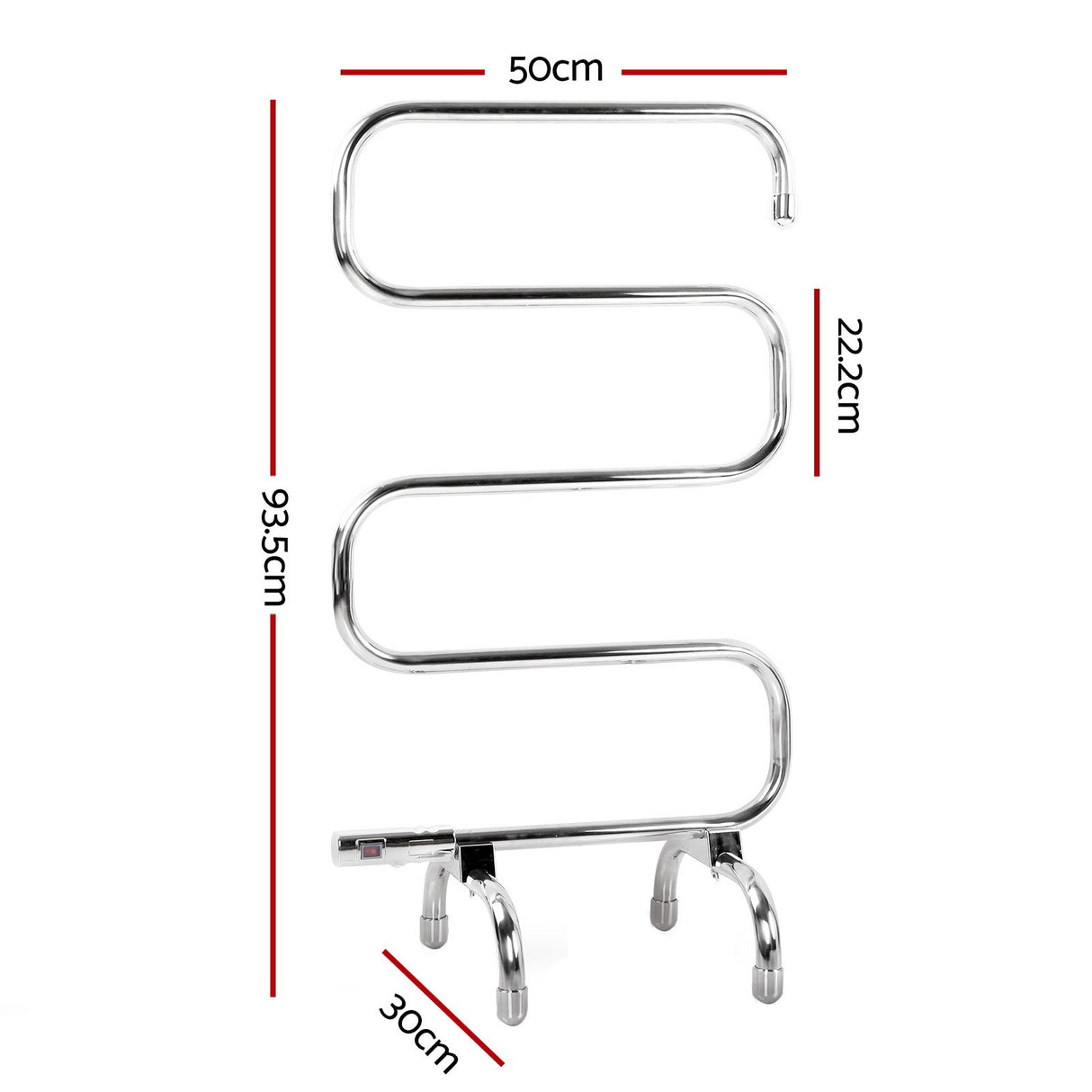 Modern 5-Bar Freestanding Electric Towel Warmer Rack - Rapid Heating & Sleek Design