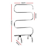 Modern 5-Bar Freestanding Electric Towel Warmer Rack - Rapid Heating & Sleek Design - Front View