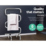 Modern 5-Bar Freestanding Electric Towel Warmer Rack - Rapid Heating & Sleek Design - Top-Down View