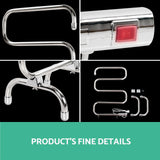 Modern 5-Bar Freestanding Electric Towel Warmer Rack - Rapid Heating & Sleek Design - Rear View