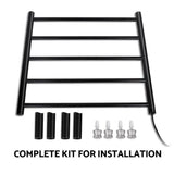 Sleek 5-Rail Electric Heated Towel Rack for Ultimate Bathroom Comfort - Rear View