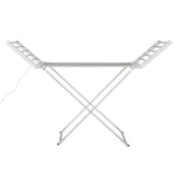Electric Portable Towel Warmer & Versatile Clothes Drying Rack with 18 Heating Rods - Side View