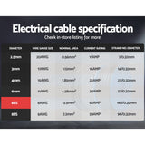 High-Performance 6B&S Twin Core Automotive Electrical Cable 450V 10M with PVC Sheathing - Side View