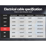 6MM Twin Core Automotive Electrical Cable - 10M Waterproof & Fire-Retardant, 450V SAA-Certified - Top-Down View