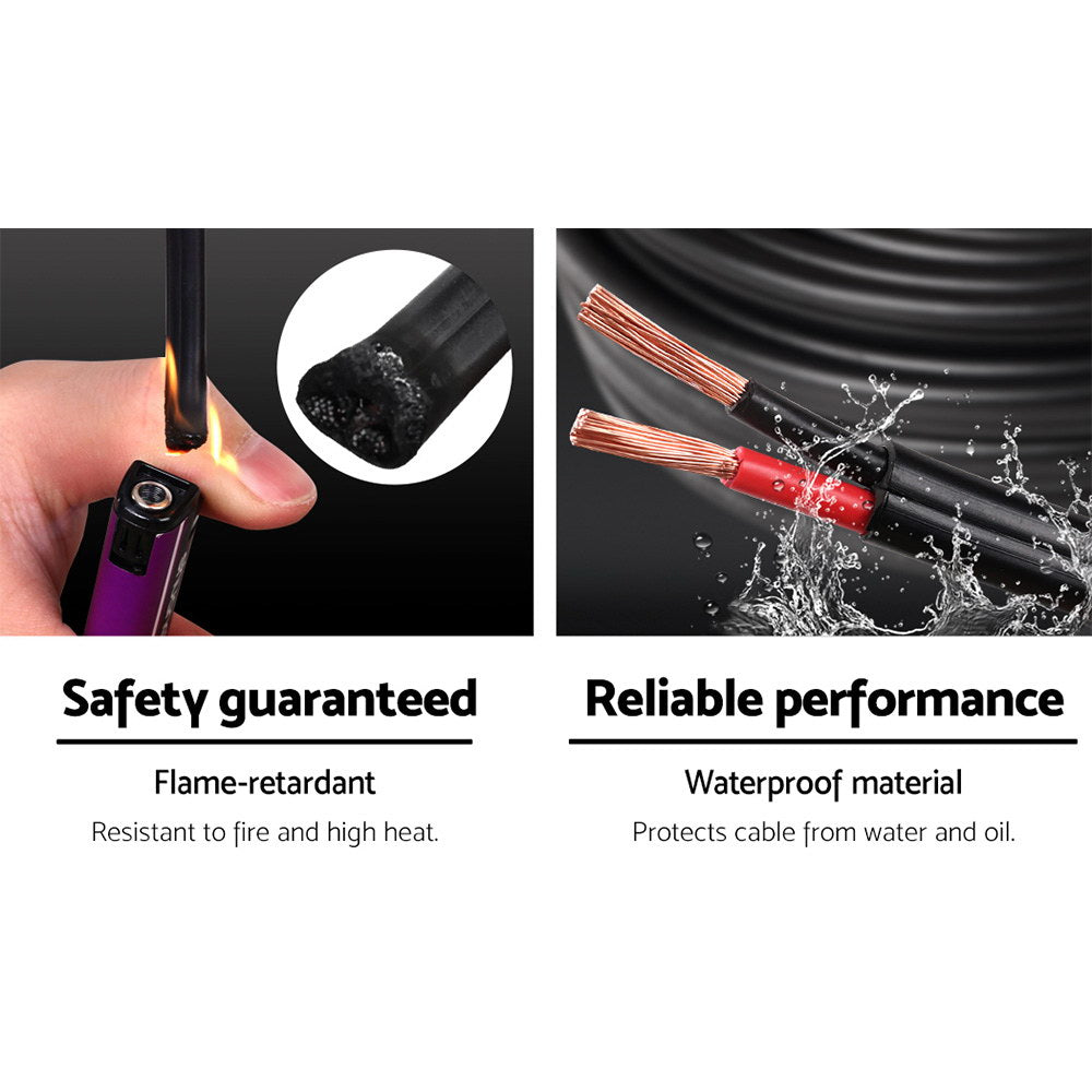 6MM Twin Core Automotive Electrical Cable - 10M Waterproof & Fire-Retardant, 450V SAA-Certified