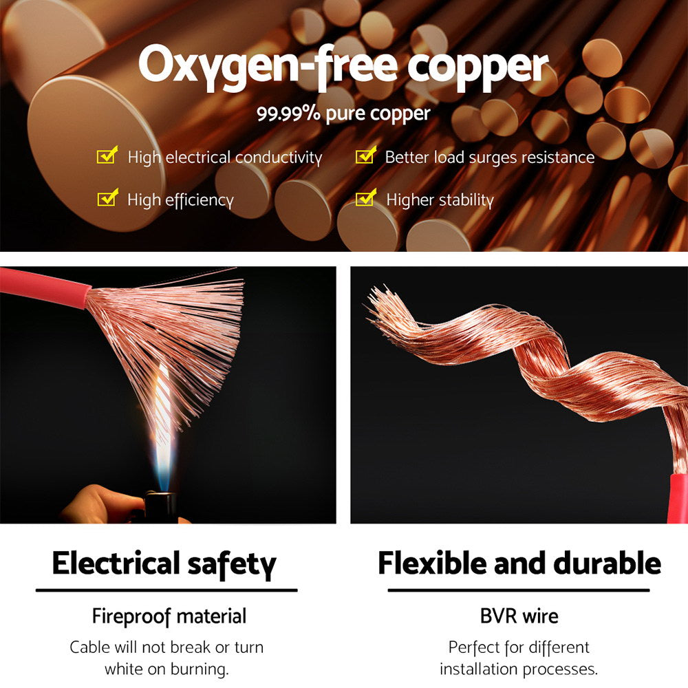 6MM Twin Core Automotive Electrical Cable - 10M Waterproof & Fire-Retardant, 450V SAA-Certified