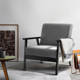 Skane Upholstered Dining Armchair - Black & Grey