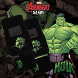 MARVEL AVENGERS Hulk 4-Piece Car Floor Mat Set - Front View