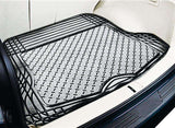 Carbon Fiber Style 1-Piece Boot Mat - Aluminium Look [Heavy Duty Rubber] - Front View