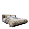Milano Decor Azure Bed Frame With Headboard Black Wood Steel Platform Single