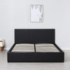Milano Luxury Gas Lift Bed Frame And Headboard Queen Black